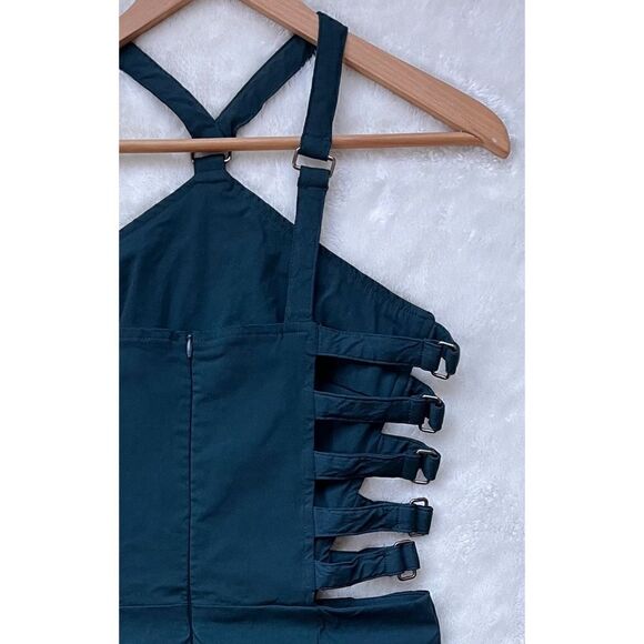 Tobi Caged Side Cutout Halter Bodycon Midi Dress, Size Medium - Picture 15 of 15